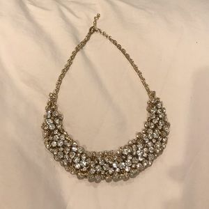Gold & Rhinestone Statement Necklace
